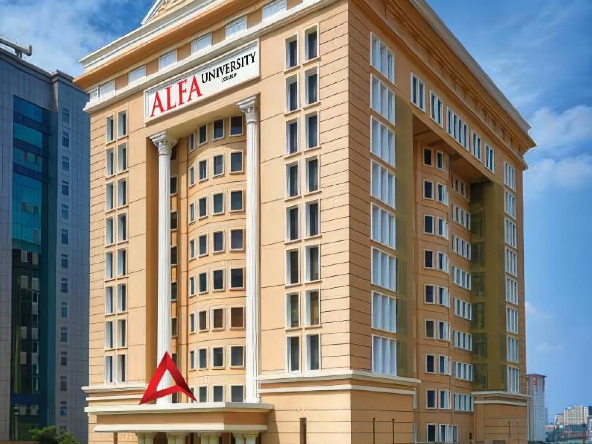 ALFA大学学院官网校舍建筑宣传图（实景真实性待核），仅作院校识别，不代表具体项目授课地点或出境要求。