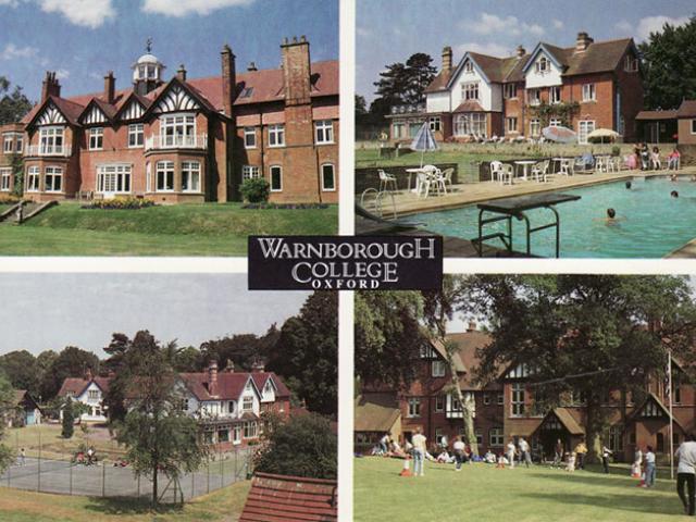 Warnborough College 历史 Boars Hill 校区建筑拼图，官网标注约1992年；仅作机构历史识别，不代表当前校址或具体项目授课地点。